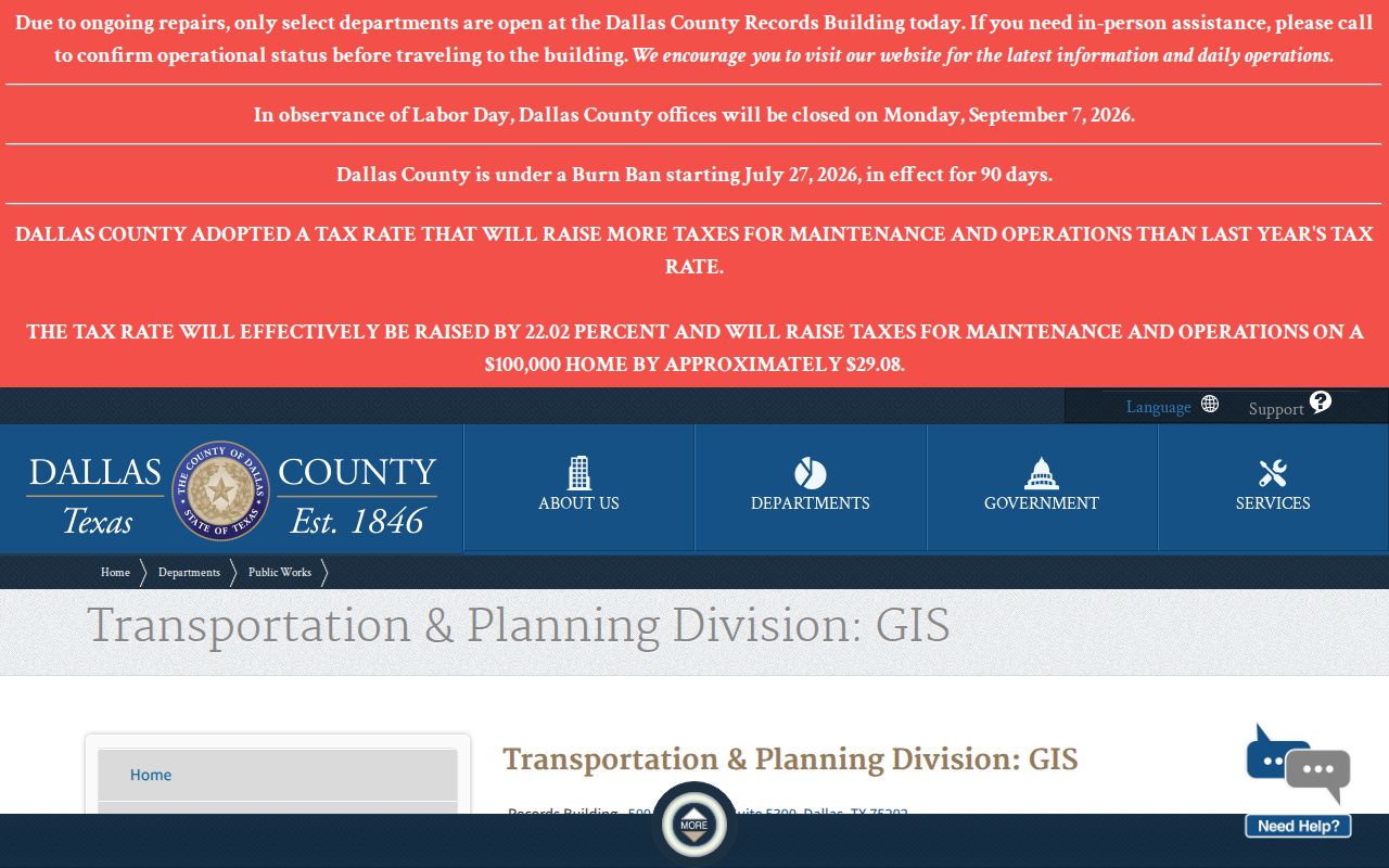 Irving neighbors Dallas County GIS parcel research route